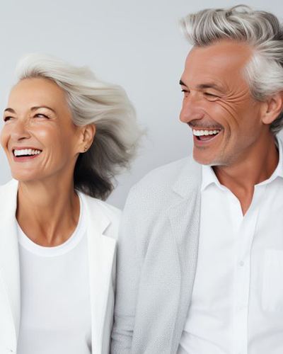 Happy, smiling senior couple